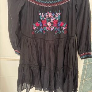 FP Movement by Free People Black Embroidered Jacket